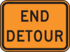 End Detour Sign Clip Art